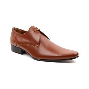 Carlton London Men's Dark Tan Formal Shoes