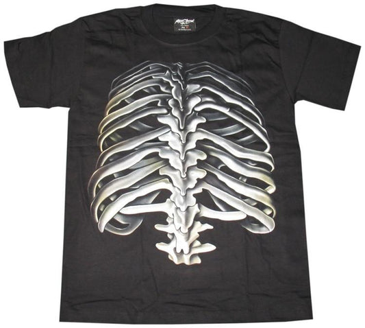 rock2 Chan Glow-In-The-Dark Human Ribcage T-shirt